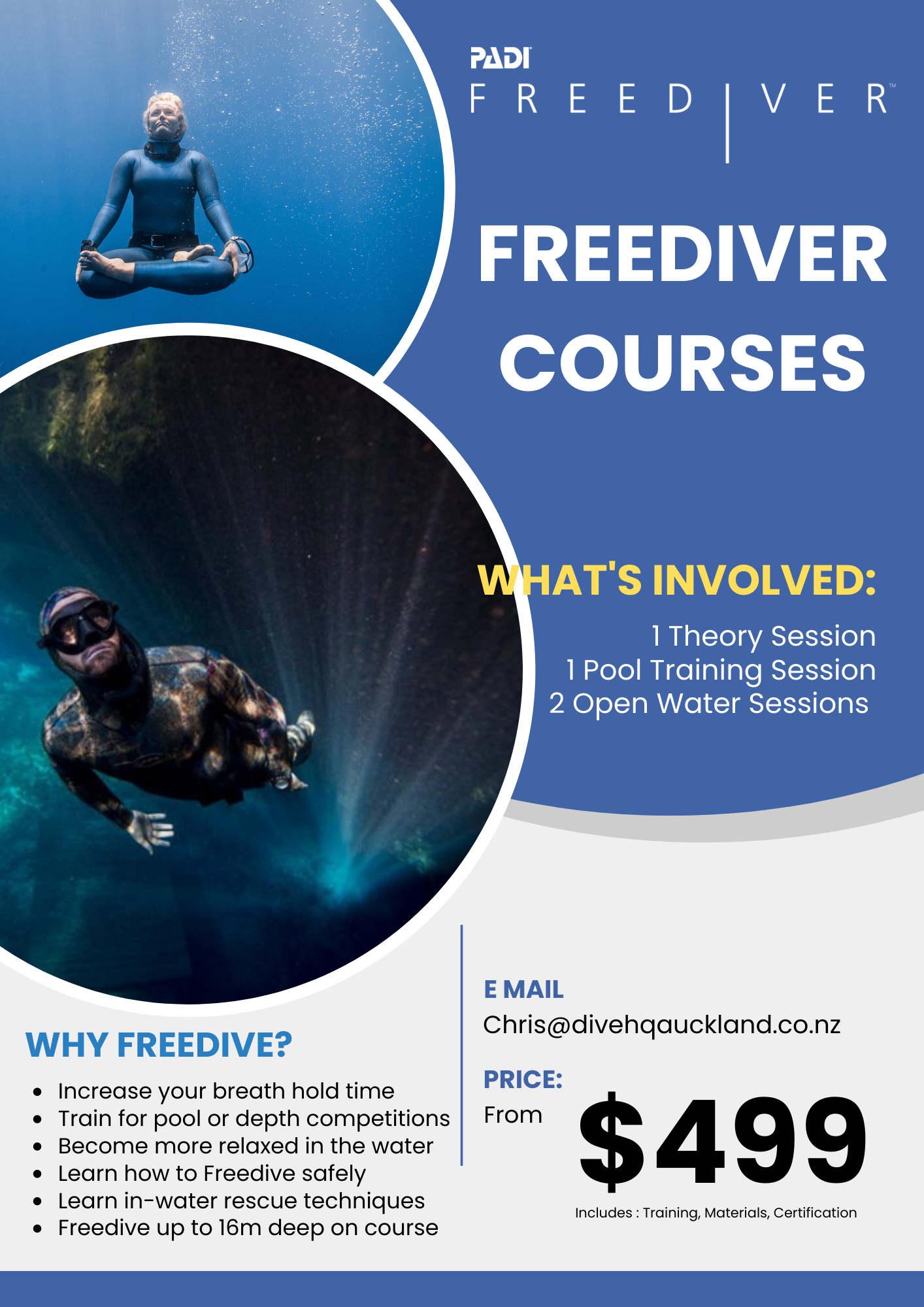 PADI Free Diver Course